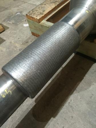 Laser Cladding a Rotor Shaft on the worn bearing journals